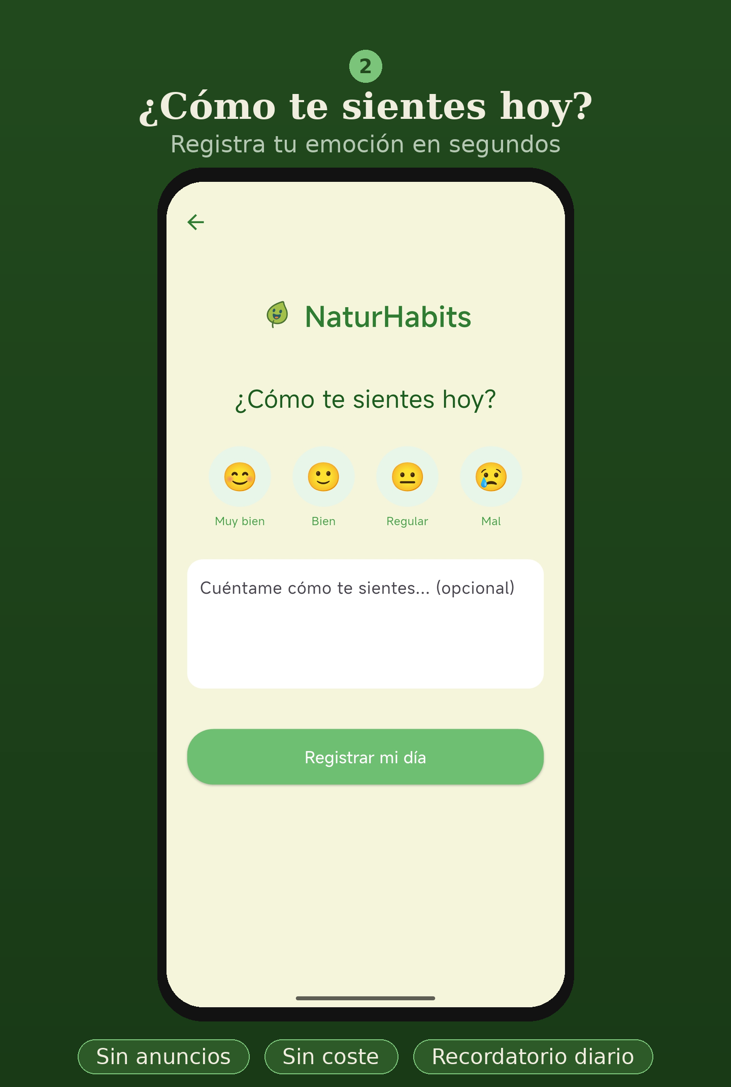 Pantalla de NaturHabits